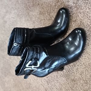 Franco Sarto black leather boots
